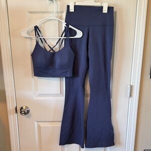 Aerie Navy Boot Cut Yoga Set